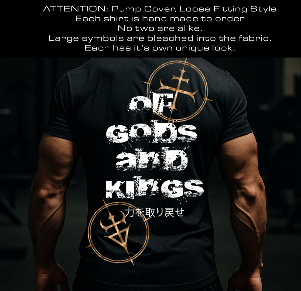 Limited Edition of Gods and Kings Workout Short Sleeve Shirt Workout T-Shirt for Men Crew Neck Casual Gym Cotton Everyday Tee