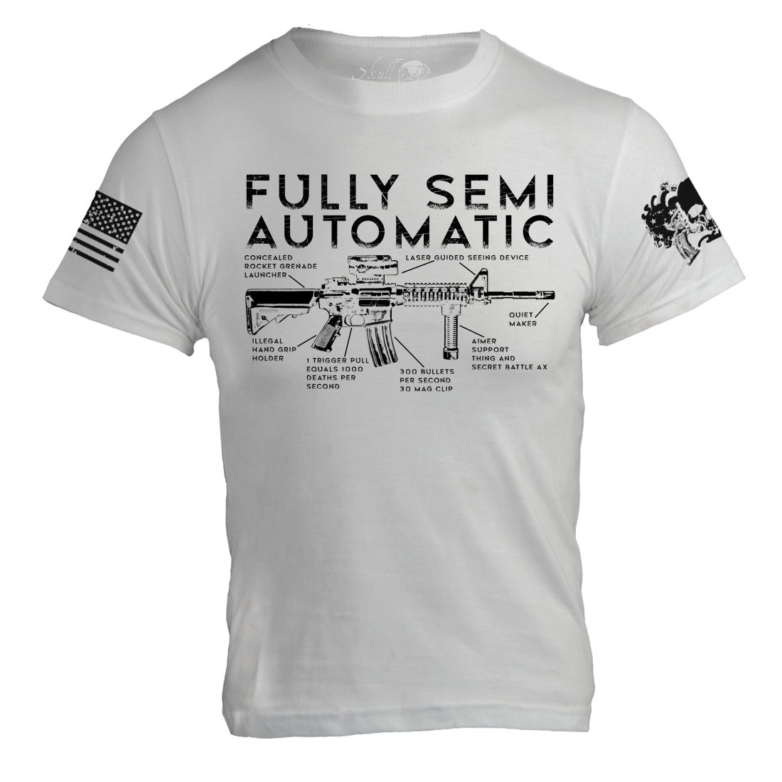 Fully Semi Automatic Funny AR-15 Meme Mens T-Shirt