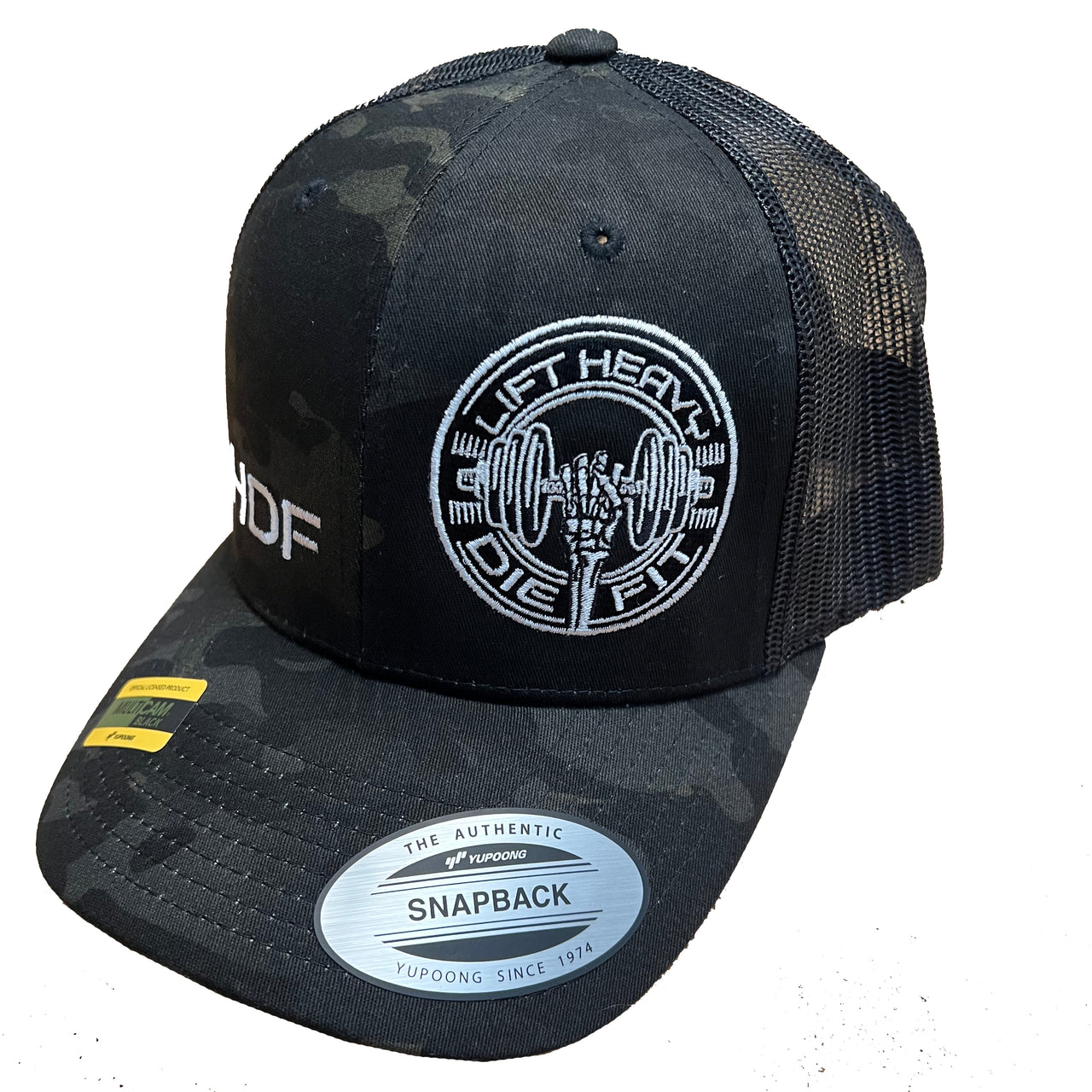 Lift Heavy Die Fit Embroidered Trucker Cap