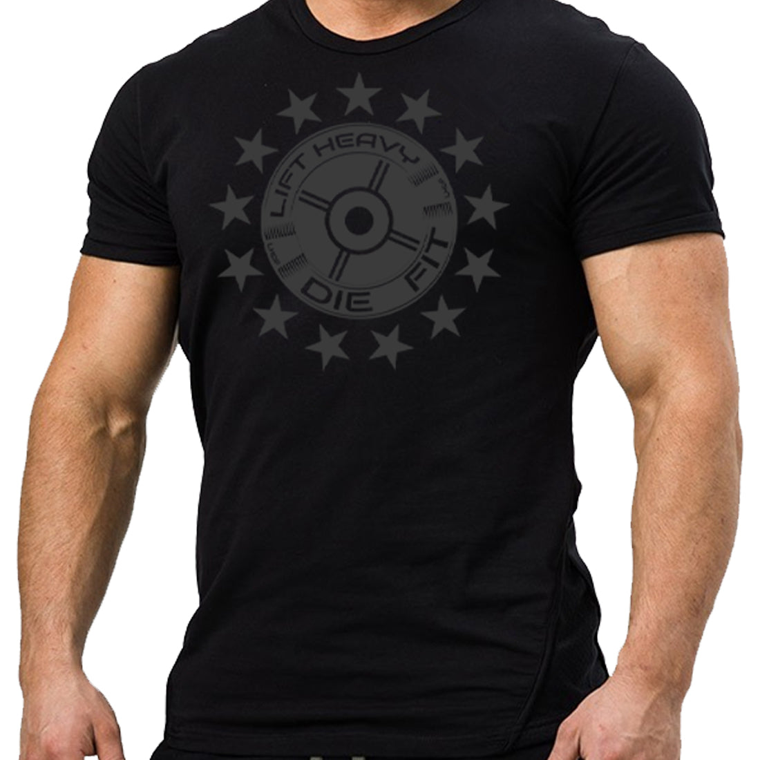 Unchain Your Strength with our 45lb Plate and Stars Unisex Shirt - The Ultimate Fitness Apparel for Gym-Goers and Athletes