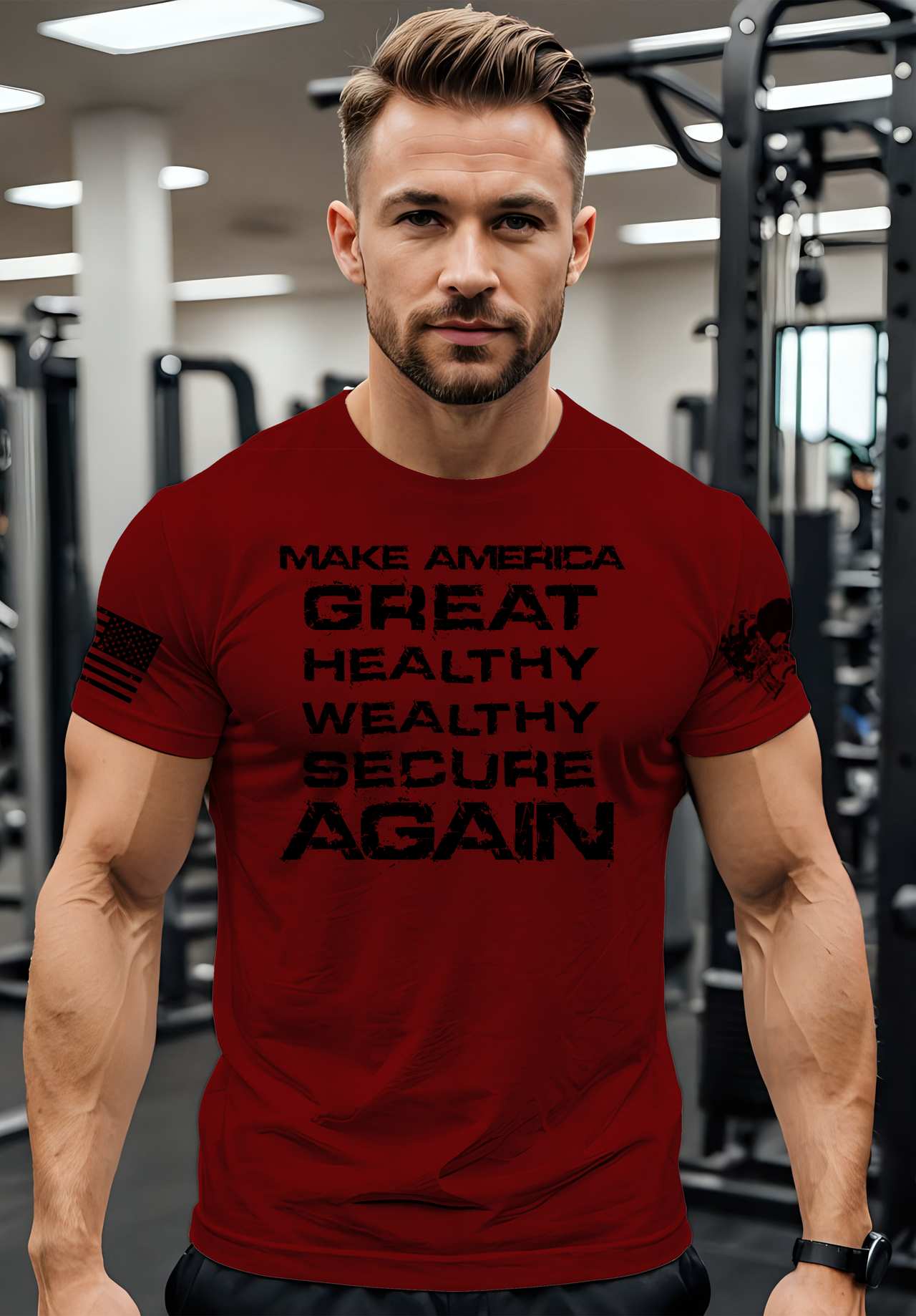 Make America Great Healthy Wealthy Secure Again - Unisex T-shirt for Men and Women