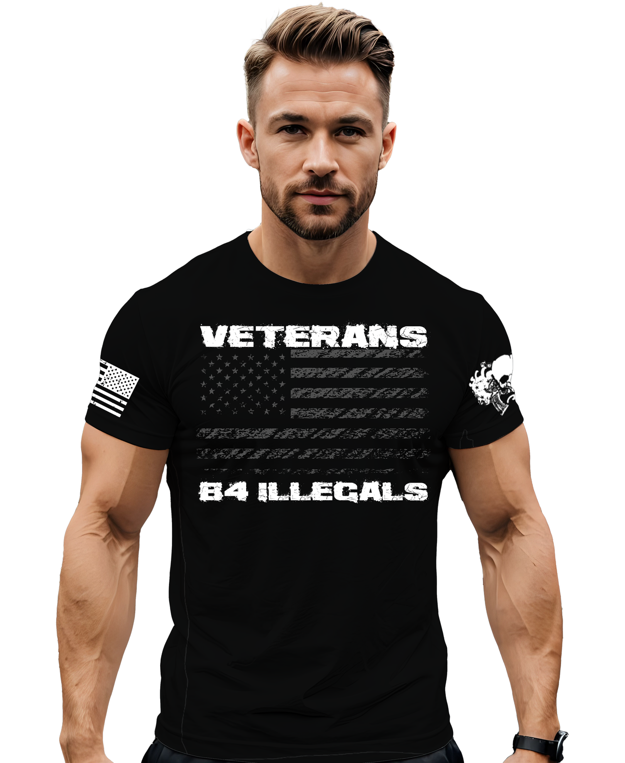 Veterans B4 Illegals - American Military Patriot - Unisex T-shirt for Men and Women