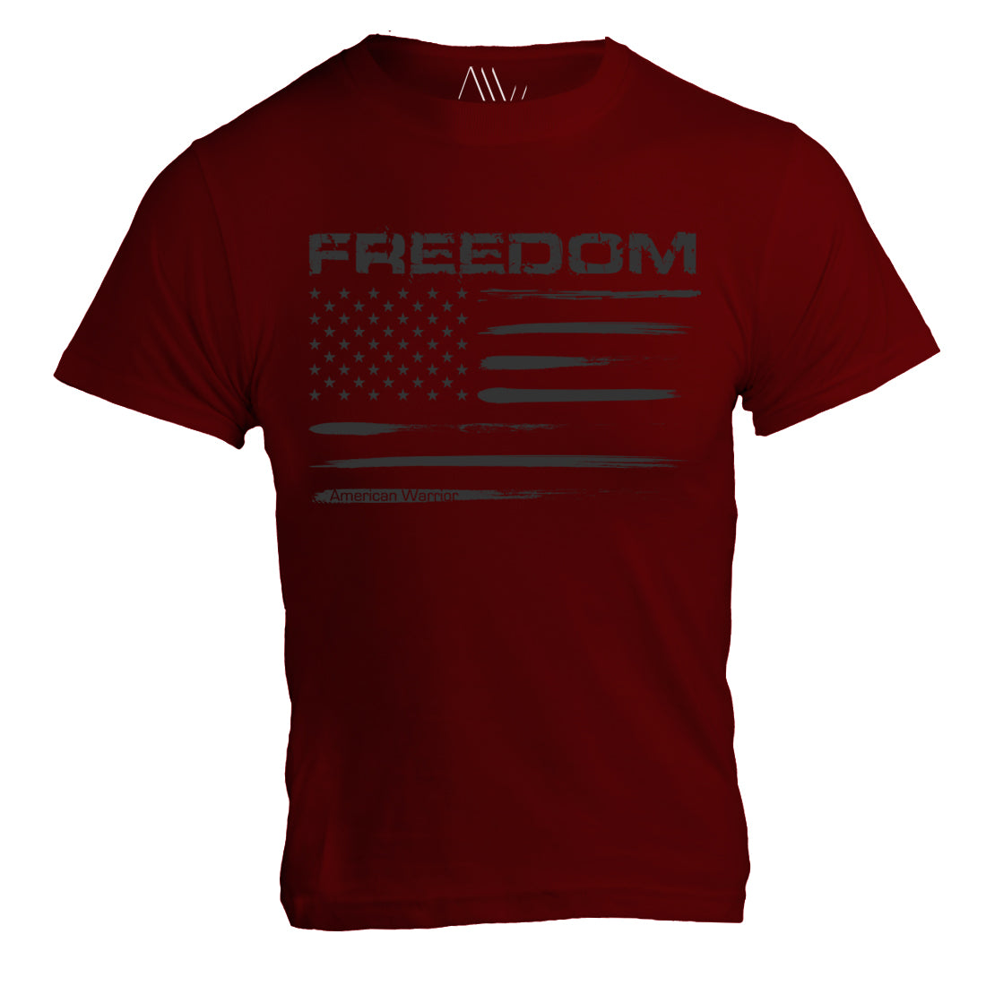 Freedom / US Flag Short Sleeve T-shirt - Burgundy