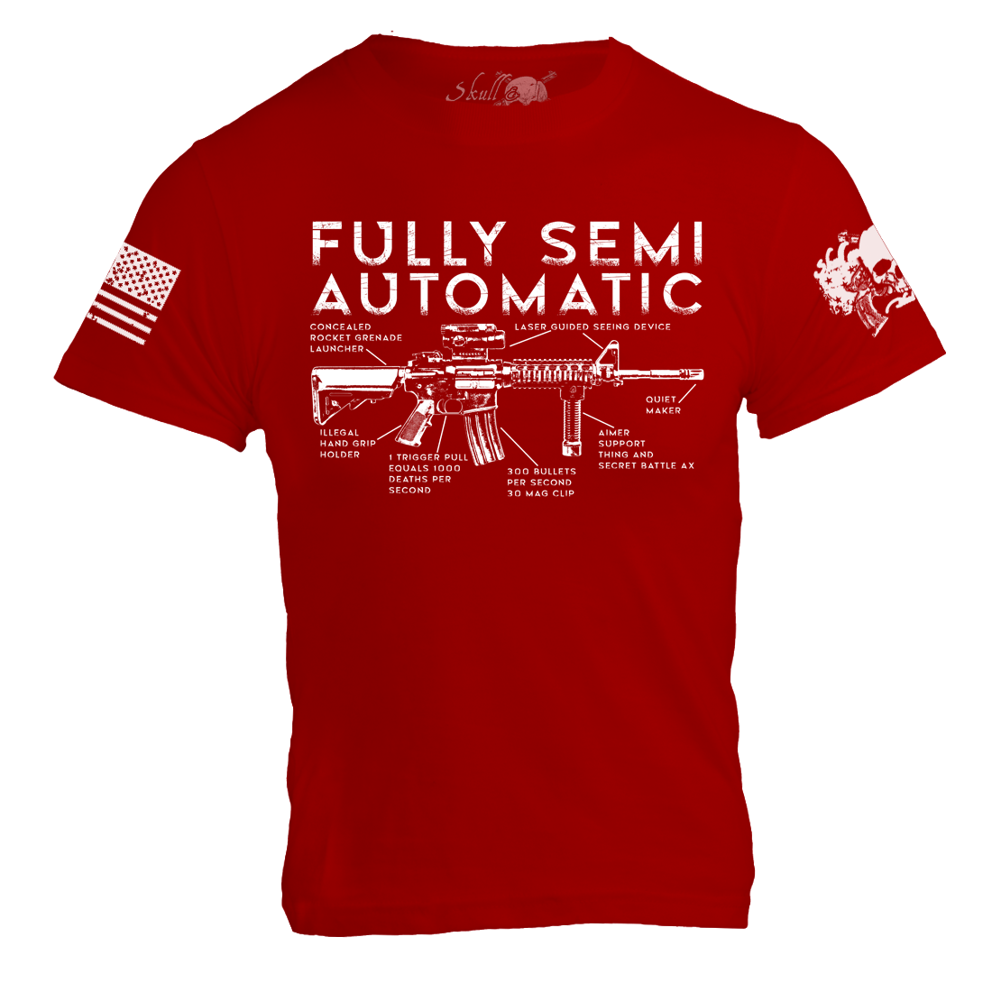 Fully Semi Automatic Funny AR15 Meme Mens TShirt
