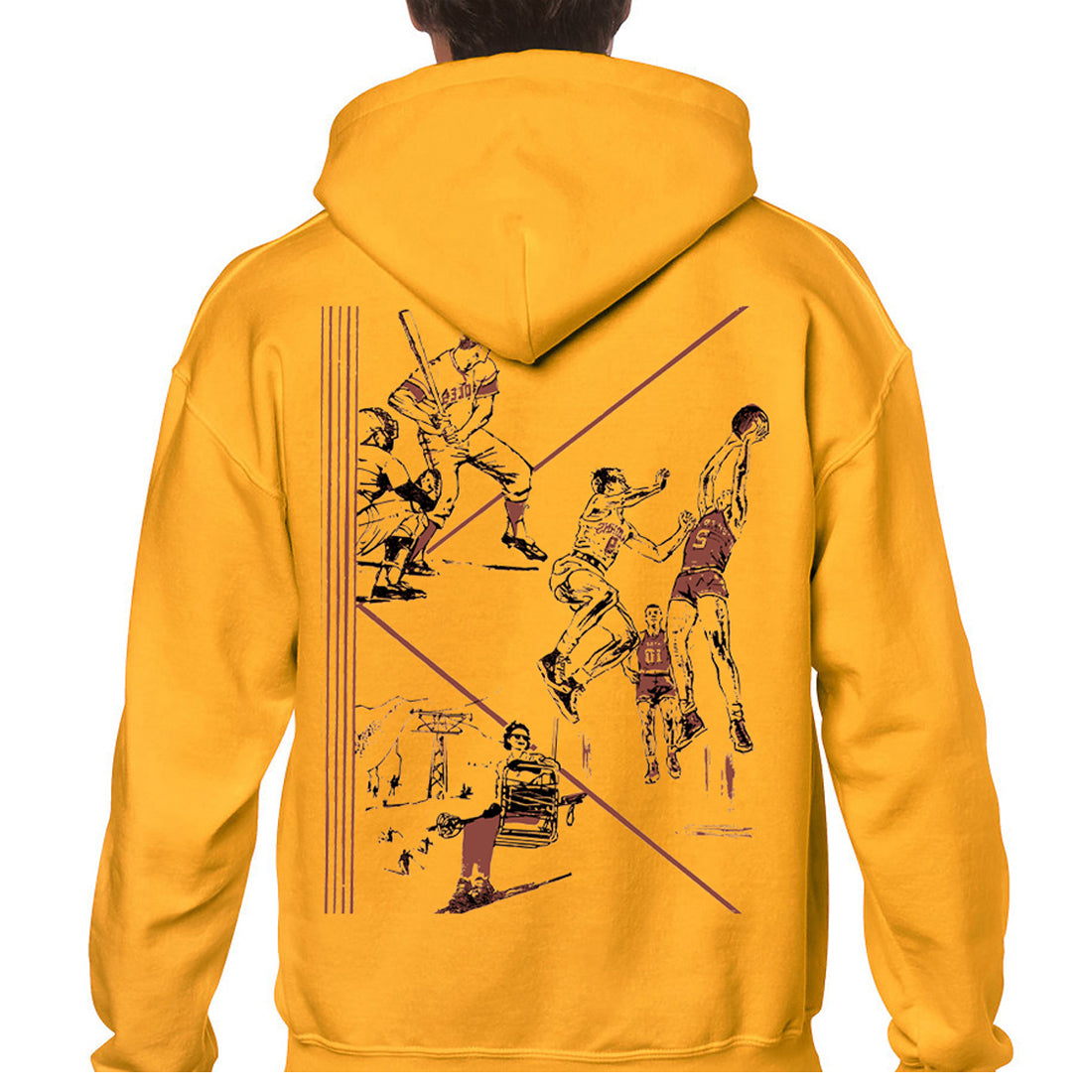 Pop-Culture Retro Vintage Folder Gold 70's-80s Nostalgia Unisex Fleece  Hoodie