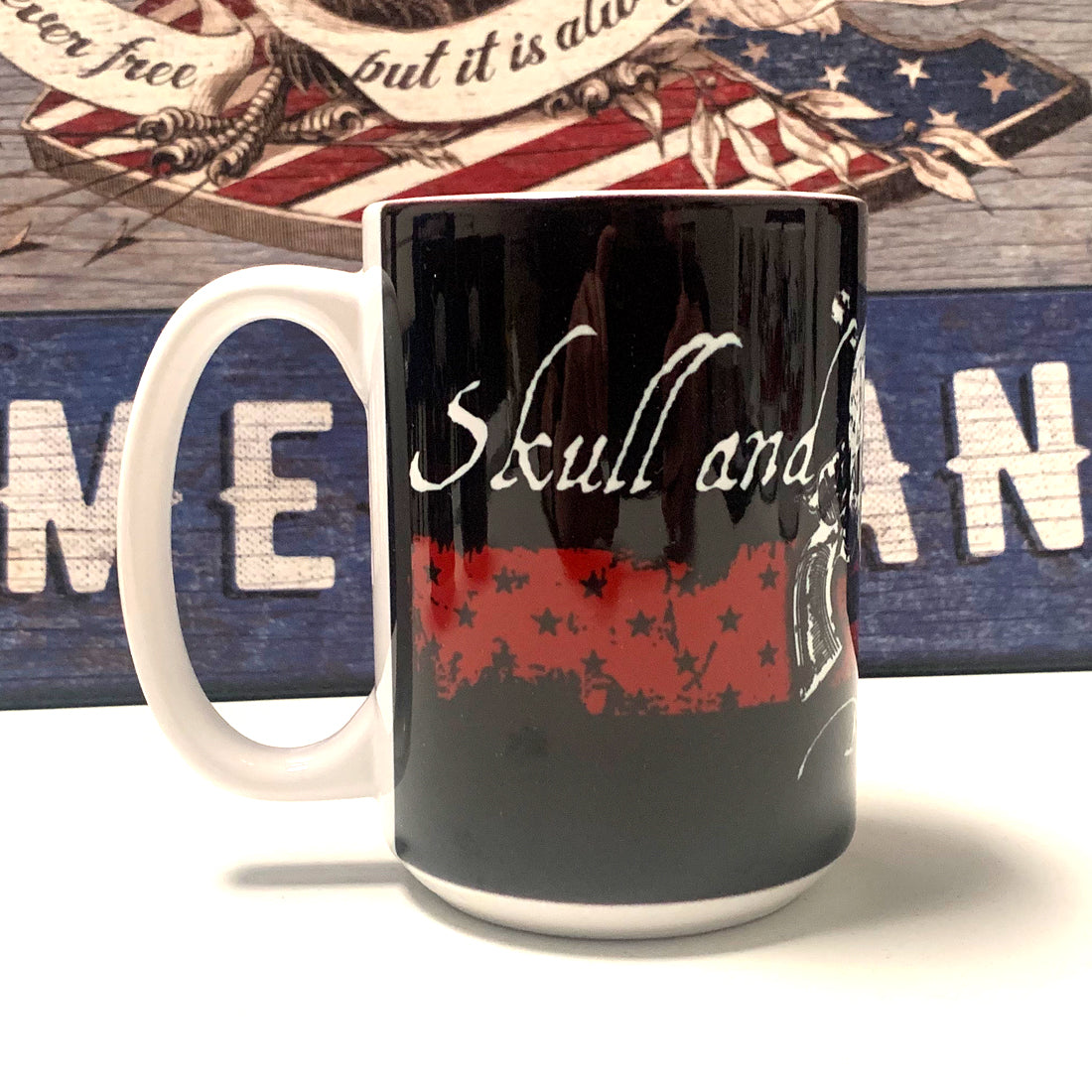 15 OZ Ceramic Coffee Mug | Skull and Crossguns® | Blood is the