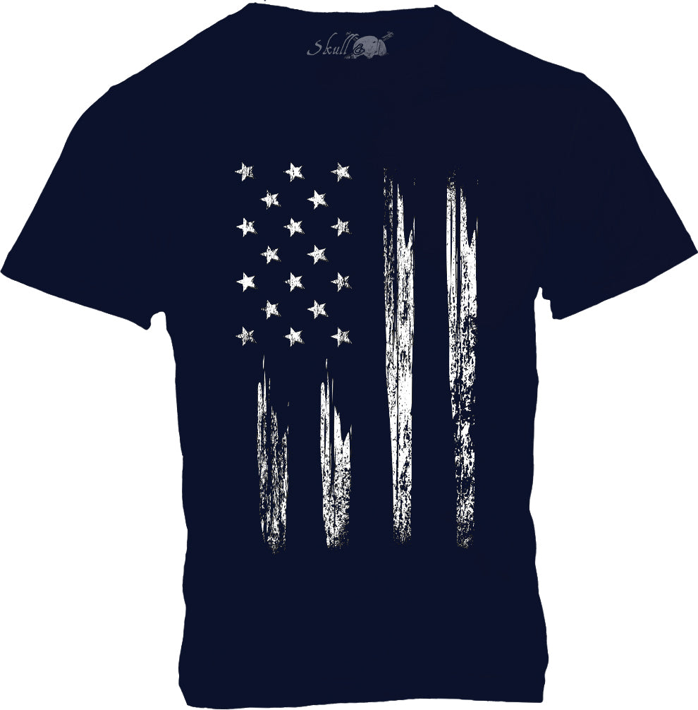 US Flag - Navy - Children's T Shirt - Unisex
