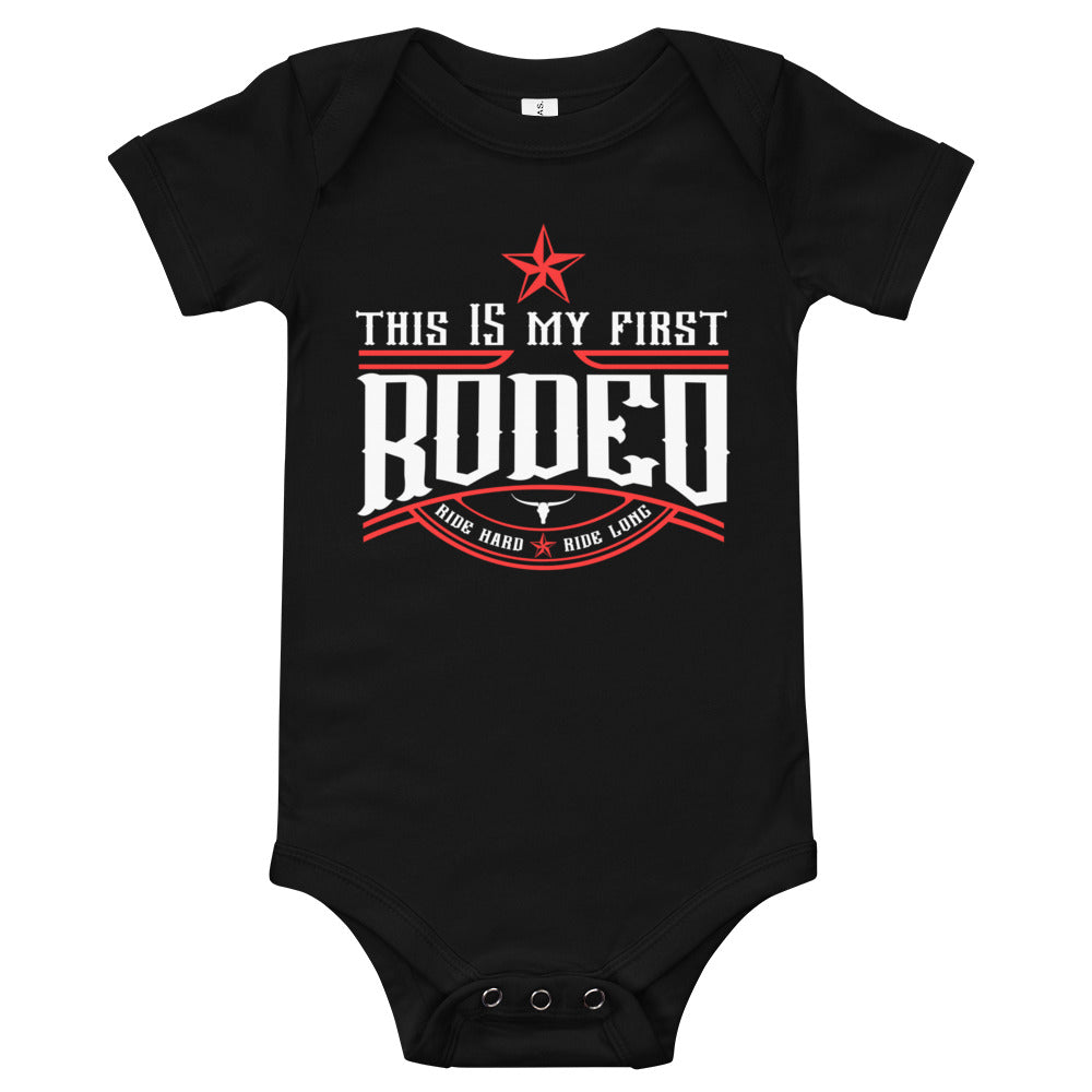 This IS My First Rodeo Baby short sleeve one piece